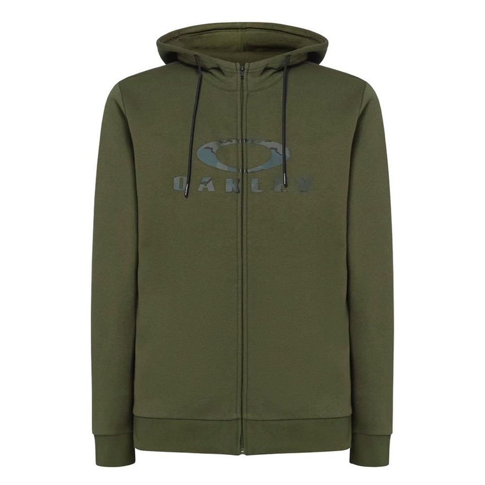 Oakley unisex Bark Full Front Zip 2.0 Hoodie olive camo hunter green size XS